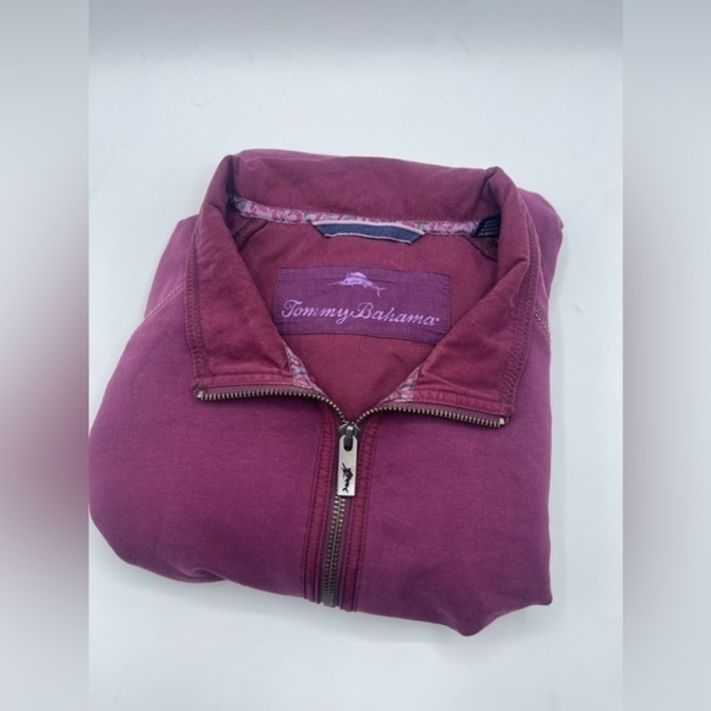 Tommy Bahama Purple Quarter Zip Pullover size‎ large